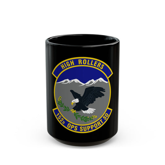 152d Operations Support Squadron (U.S. Air Force) Black Coffee Mug-15oz-The Sticker Space