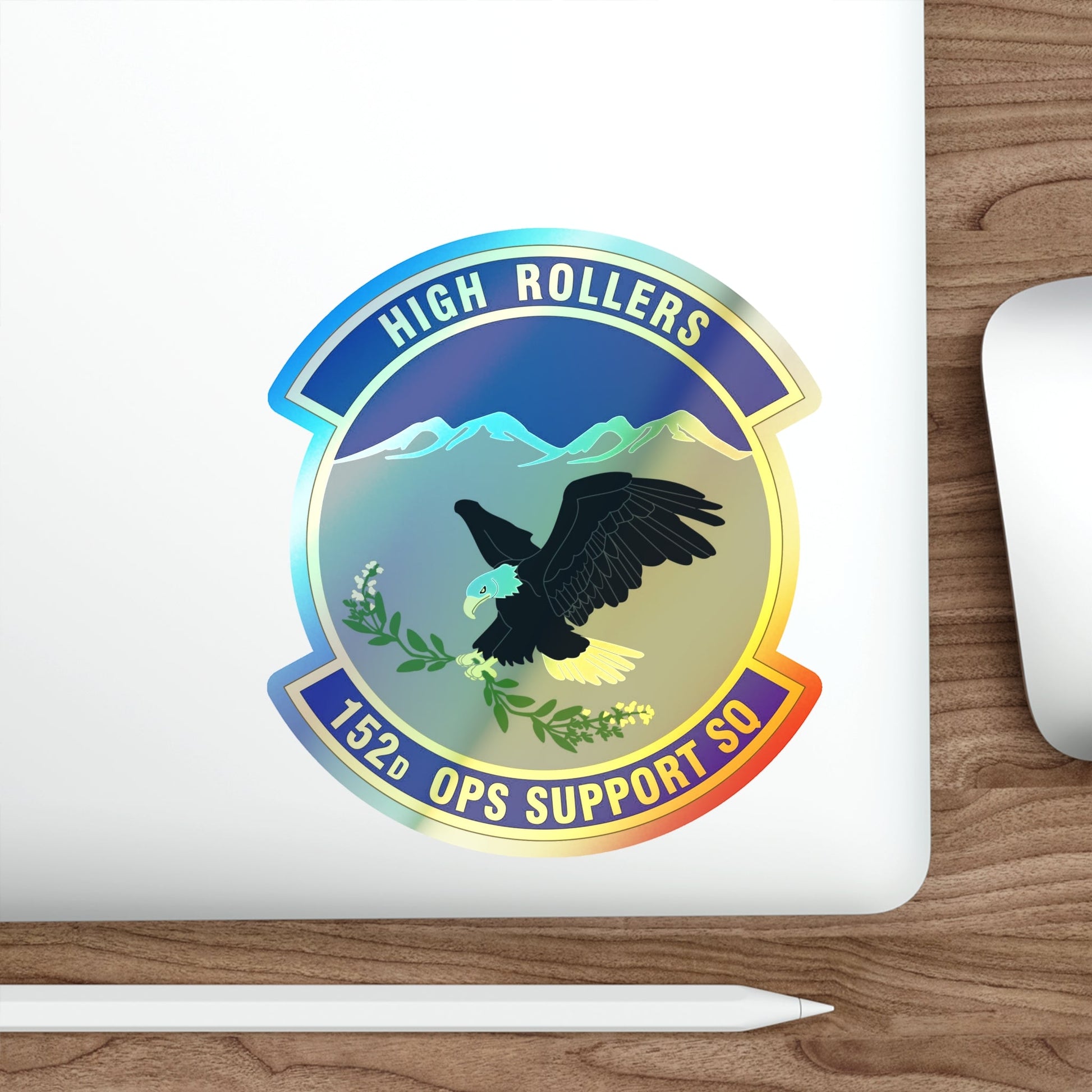 152d Operations Support Squadron (U.S. Air Force) Holographic STICKER Die-Cut Vinyl Decal-The Sticker Space