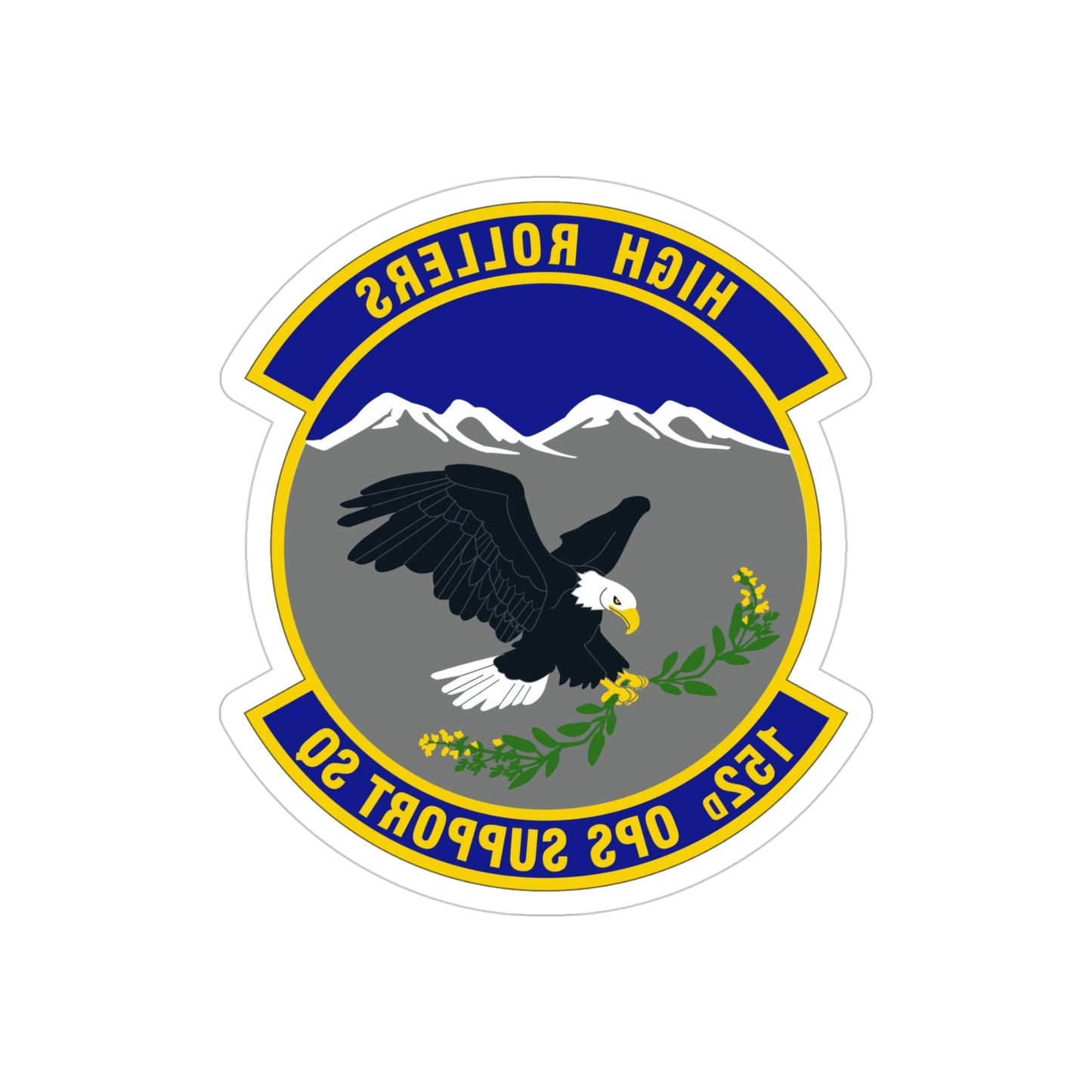 152d Operations Support Squadron (U.S. Air Force) REVERSE PRINT Transparent STICKER-4" × 4"-The Sticker Space