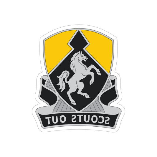 153 Cavalry Regiment (U.S. Army) REVERSE PRINT Transparent STICKER-6" × 6"-The Sticker Space