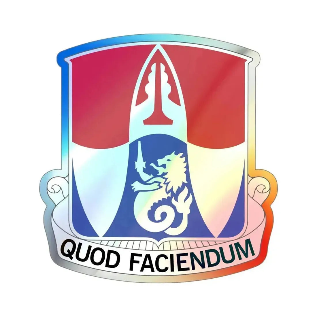 153 Engineer Battalion (U.S. Army) Holographic STICKER Die-Cut Vinyl Decal 4 Inch Holographic - The Sticker Space