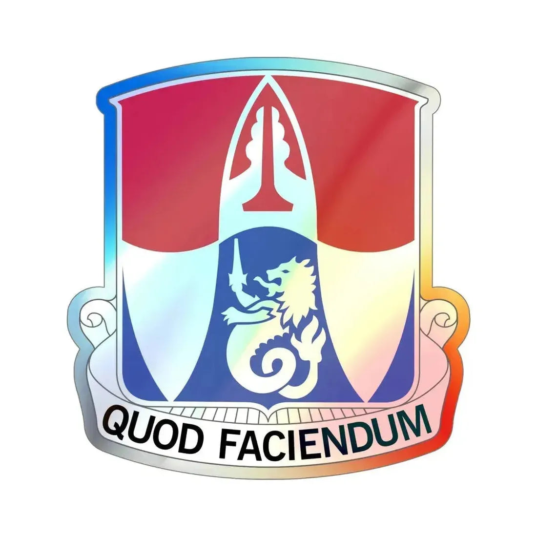 153 Engineer Battalion (U.S. Army) Holographic STICKER Die-Cut Vinyl Decal 6 Inch Holographic - The Sticker Space