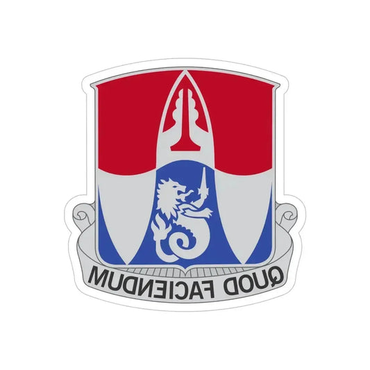 153 Engineer Battalion (U.S. Army) REVERSE PRINT Transparent Die-Cut STICKER 6 Inch Die-Cut Transparent - The Sticker Space