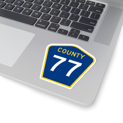 County 77 MN (Minnesota) (Road Sign) STICKER Vinyl Kiss-Cut Decal