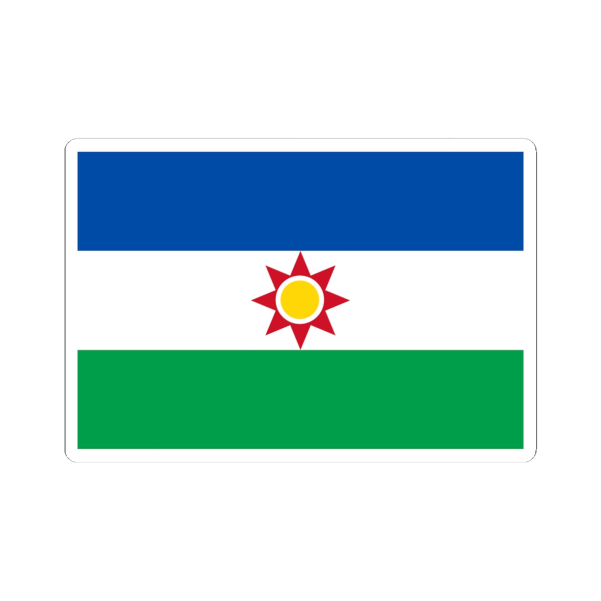 Flag of Iraq Proposed 3-2 (Iraq) STICKER Vinyl Kiss-Cut Decal