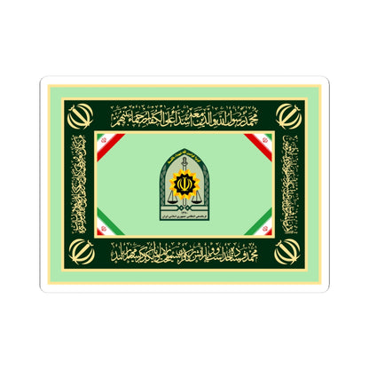 Flag of the Law Enforcement Force of the Islamic Republic of Iran (Iran) STICKER Vinyl Kiss-Cut Decal