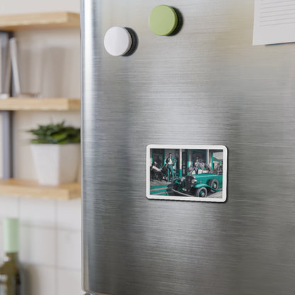 Arrival (Magazine Illustration) Refrigerator Magnet-The Sticker Space