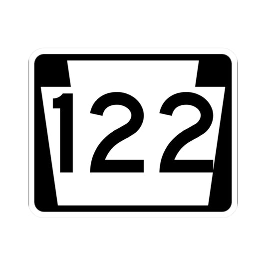 PA-122 (Pennsylvania) (Road Sign) STICKER Vinyl Kiss-Cut Decal