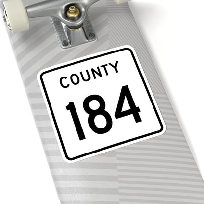 County 184 square (Minnesota) (Road Sign) STICKER Vinyl Kiss-Cut Decal