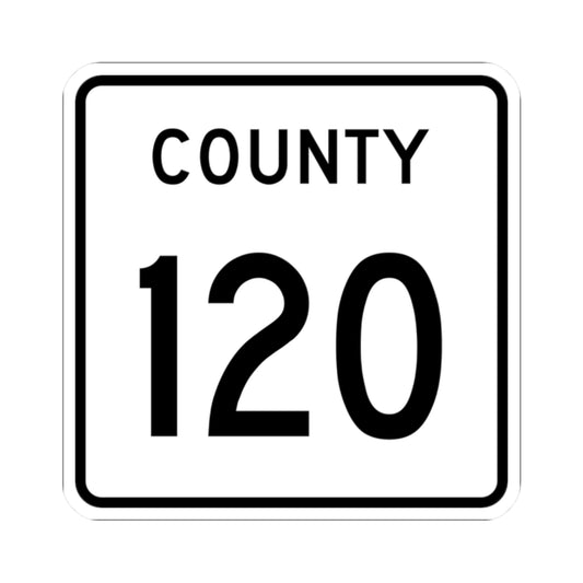County 120 square (Minnesota) (Road Sign) STICKER Vinyl Kiss-Cut Decal