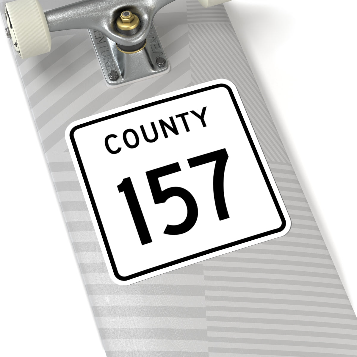County 157 square (Minnesota) (Road Sign) STICKER Vinyl Kiss-Cut Decal