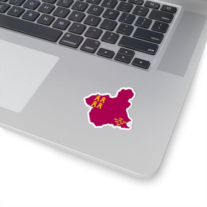 Flag map of Murcia (Spain) STICKER Vinyl Kiss-Cut Decal