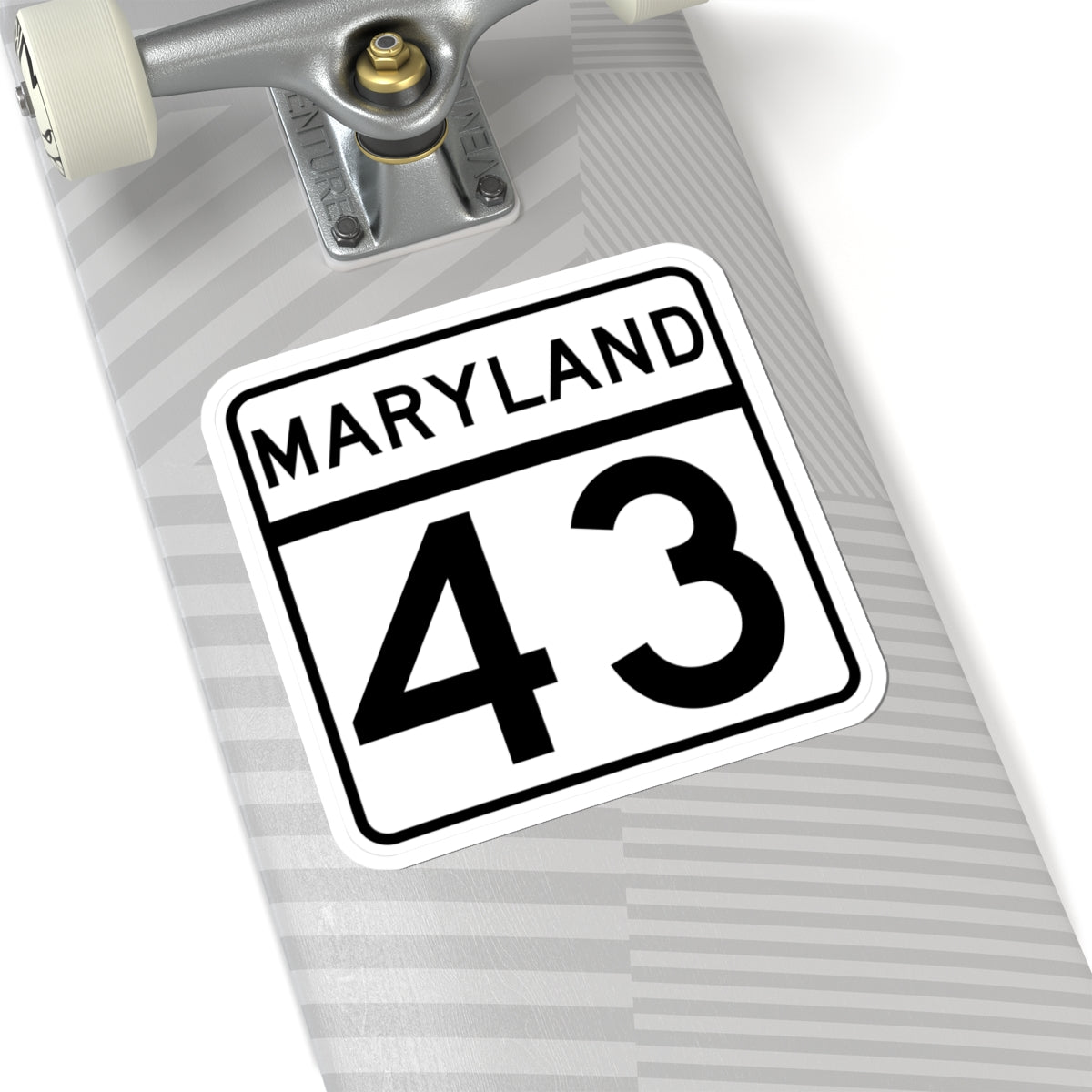 MD Route 43 (Maryland) (Road Sign) STICKER Vinyl Kiss-Cut Decal