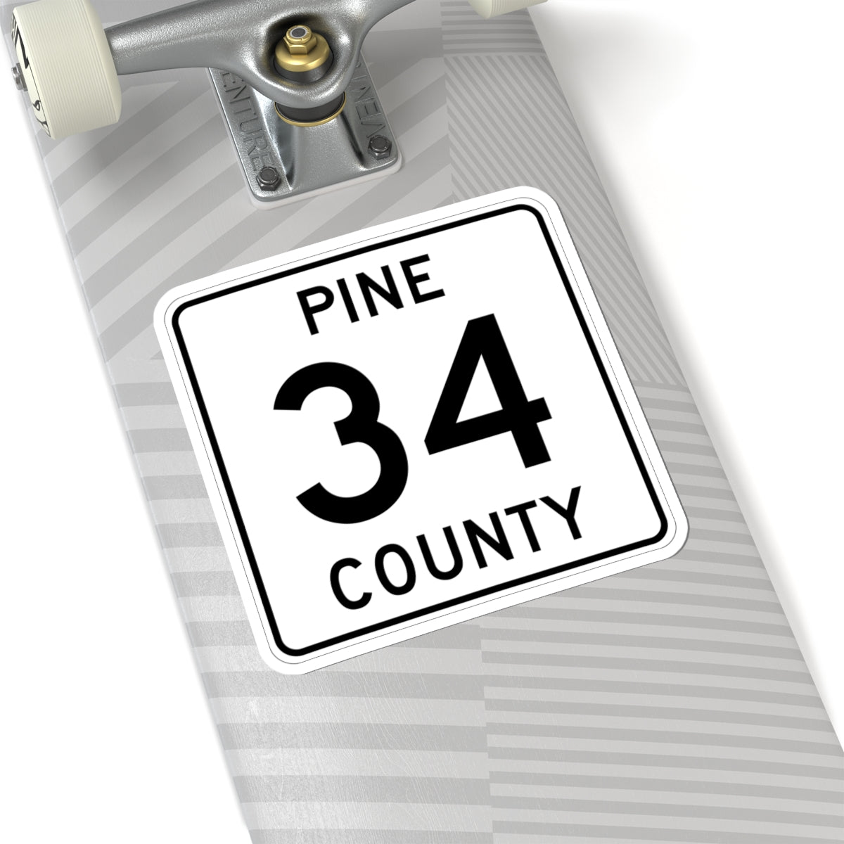 Pine County Route 34 MN (Minnesota) (Road Sign) STICKER Vinyl Kiss-Cut Decal