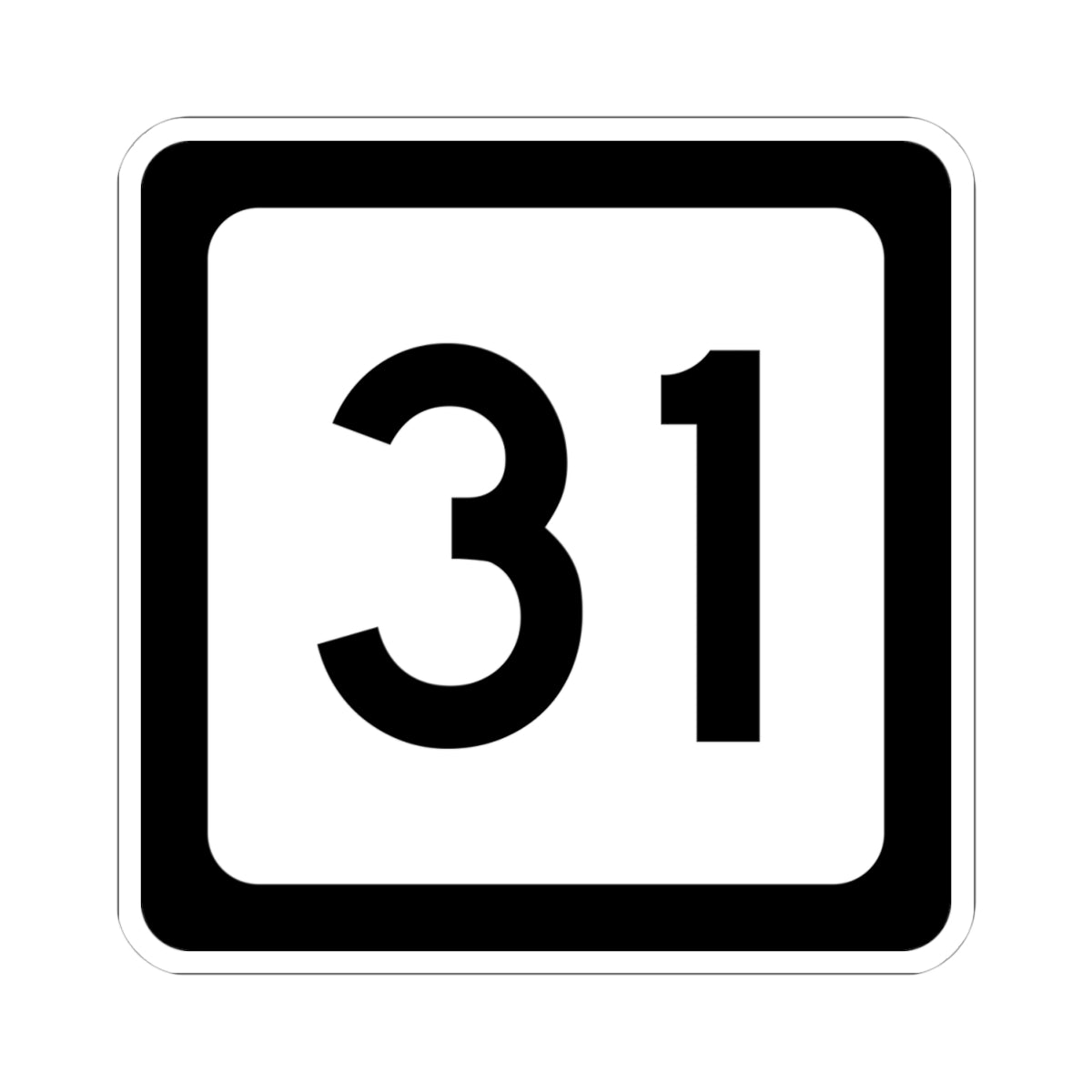 WV-31 (Virginia) (Road Sign) STICKER Vinyl Kiss-Cut Decal