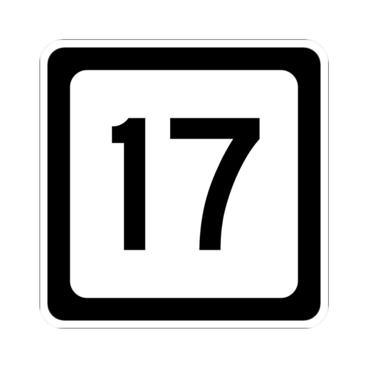 WV-17 (Virginia) (Road Sign) STICKER Vinyl Kiss-Cut Decal