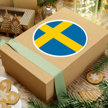 Sweden flag orb icon (Sweden) STICKER Vinyl Kiss-Cut Decal