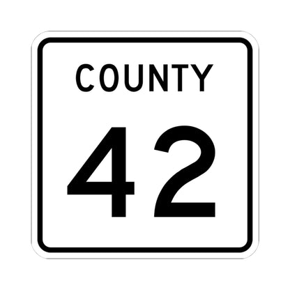 County 42 square (Minnesota) (Road Sign) STICKER Vinyl Kiss-Cut Decal