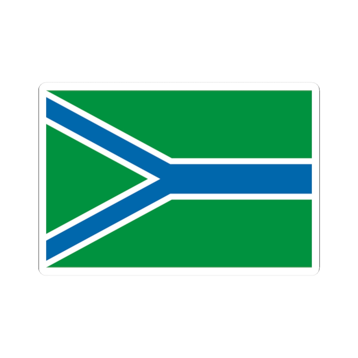 Flag of Ust-Tarksky rayon Novosibirsk oblast (Russia) STICKER Vinyl Kiss-Cut Decal