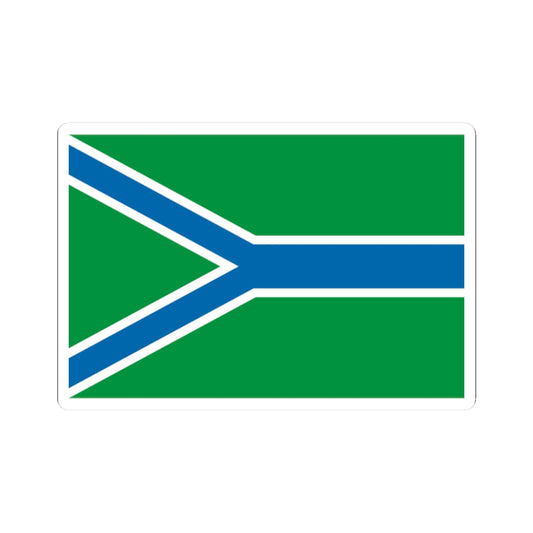 Flag of Ust-Tarksky rayon Novosibirsk oblast (Russia) STICKER Vinyl Kiss-Cut Decal