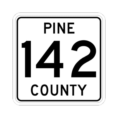 Pine County Route 142 MN (Minnesota) (Road Sign) STICKER Vinyl Kiss-Cut Decal