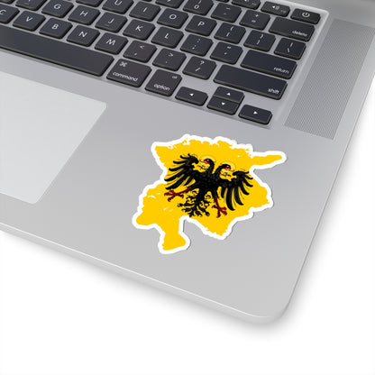 Flag-map of Holy Roman Empire 1600 (Germany) STICKER Vinyl Kiss-Cut Decal