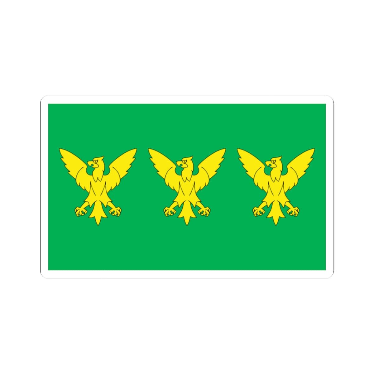 Flag of Caernarfonshire (United Kingdom) STICKER Vinyl Kiss-Cut Decal
