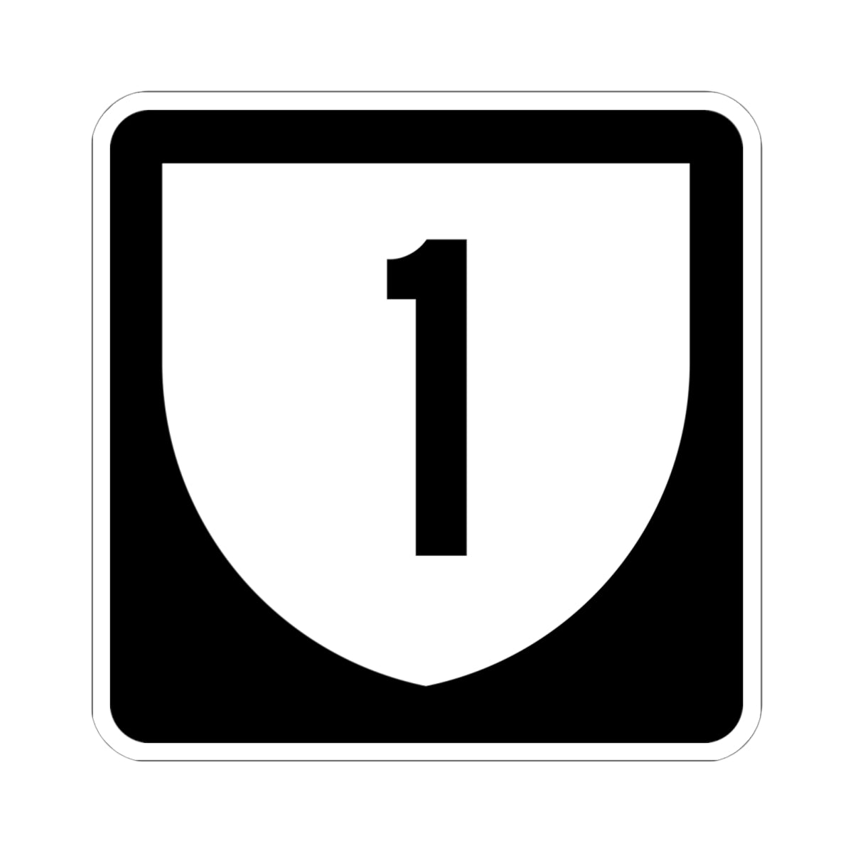 PR urban primary 1 (Puerto Rico) (Road Sign) STICKER Vinyl Kiss-Cut Decal