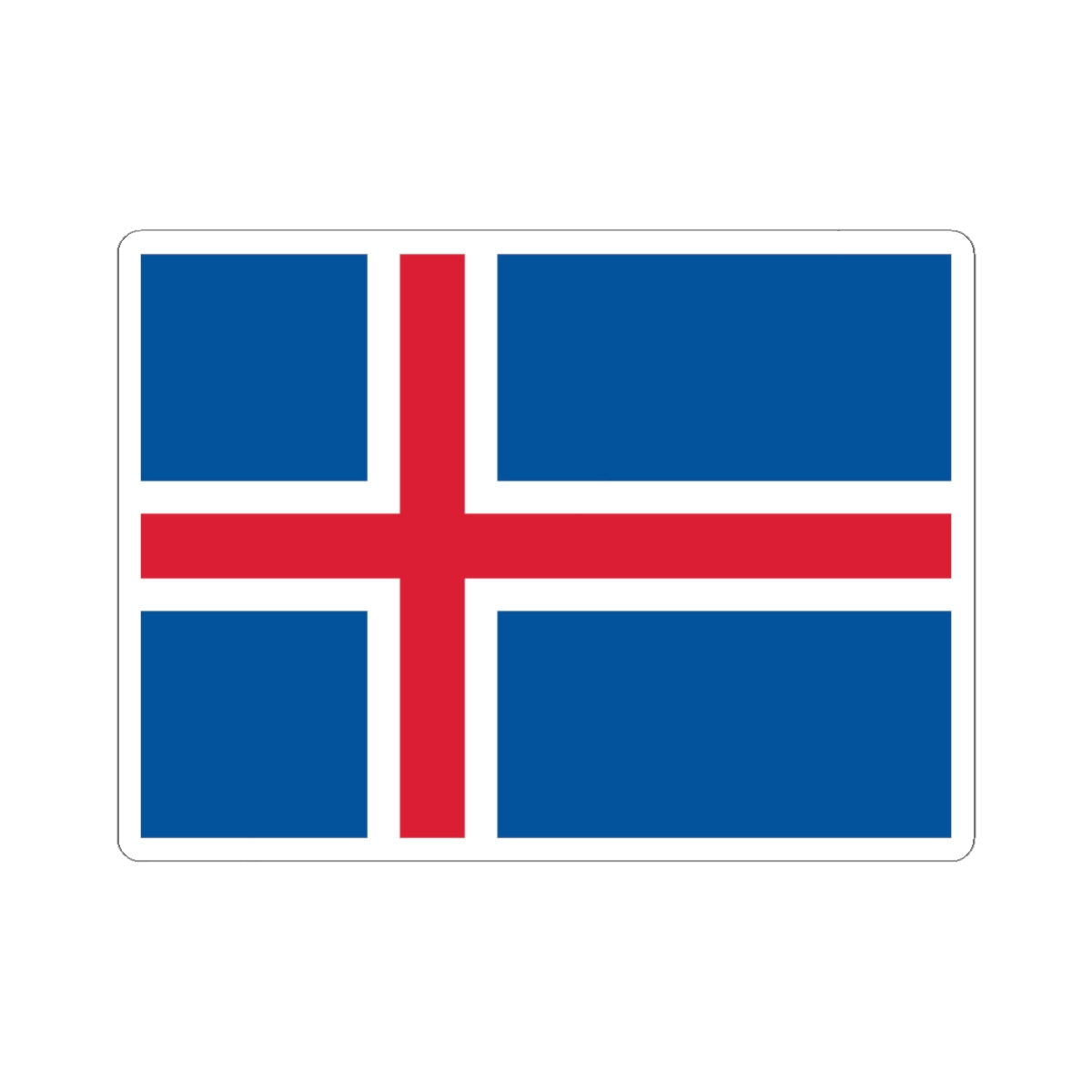Flag of Iceland (Iceland) STICKER Vinyl Kiss-Cut Decal