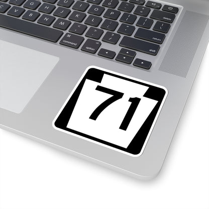 PA-71 (Pennsylvania) (Road Sign) STICKER Vinyl Kiss-Cut Decal
