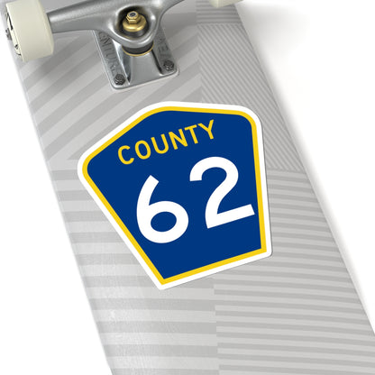 County 62 MN (Minnesota) (Road Sign) STICKER Vinyl Kiss-Cut Decal