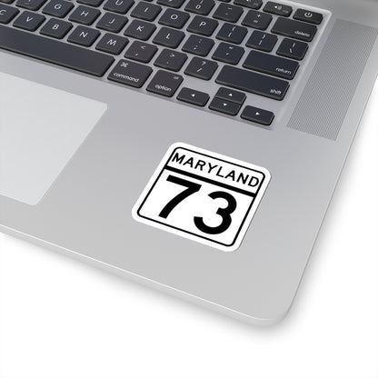 MD Route 73 (Maryland) (Road Sign) STICKER Vinyl Kiss-Cut Decal