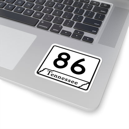 Tennessee 86 (Tennessee) (Road Sign) STICKER Vinyl Kiss-Cut Decal