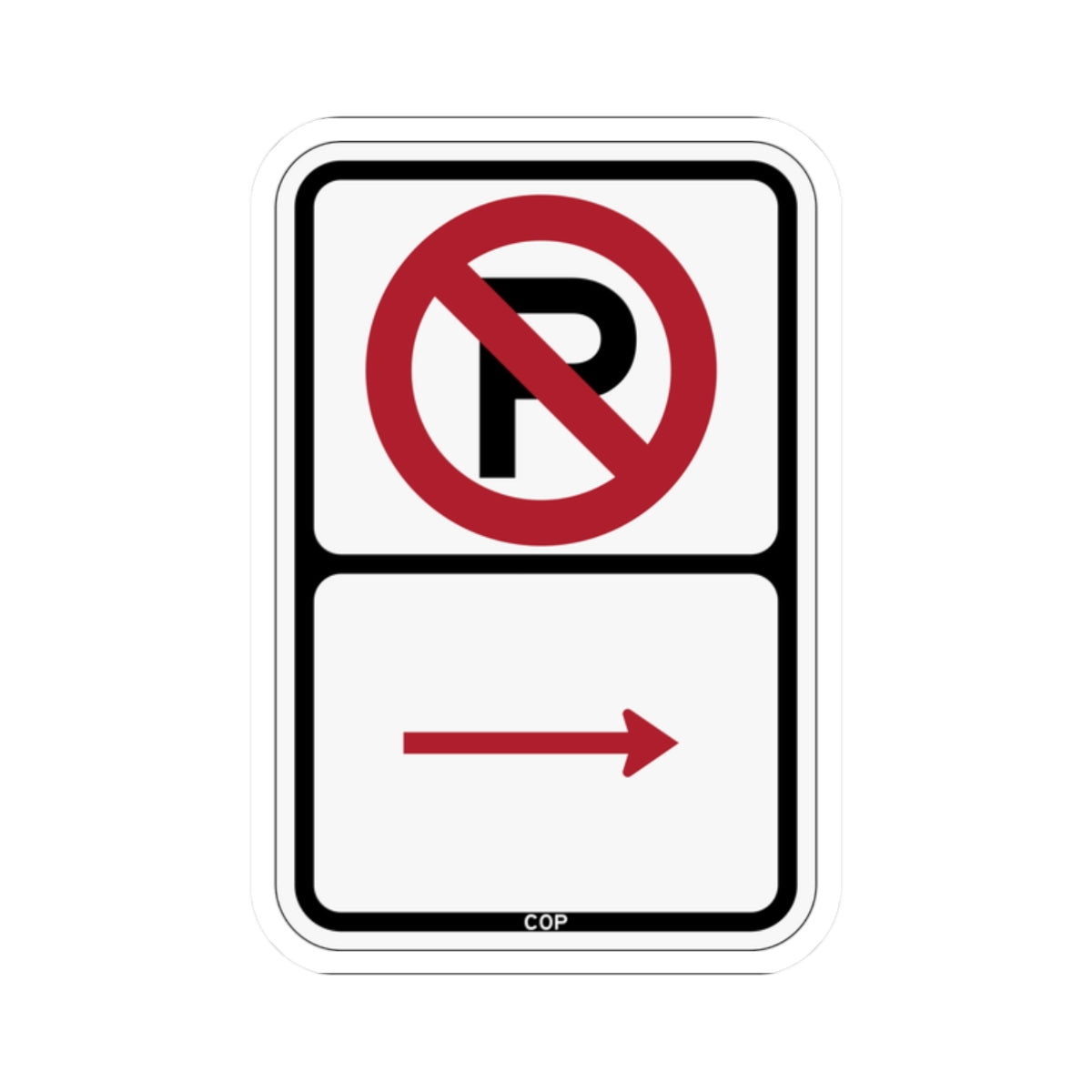 PBOT Road sign P1000R (Oregon) (Road Sign) STICKER Vinyl Kiss-Cut Decal