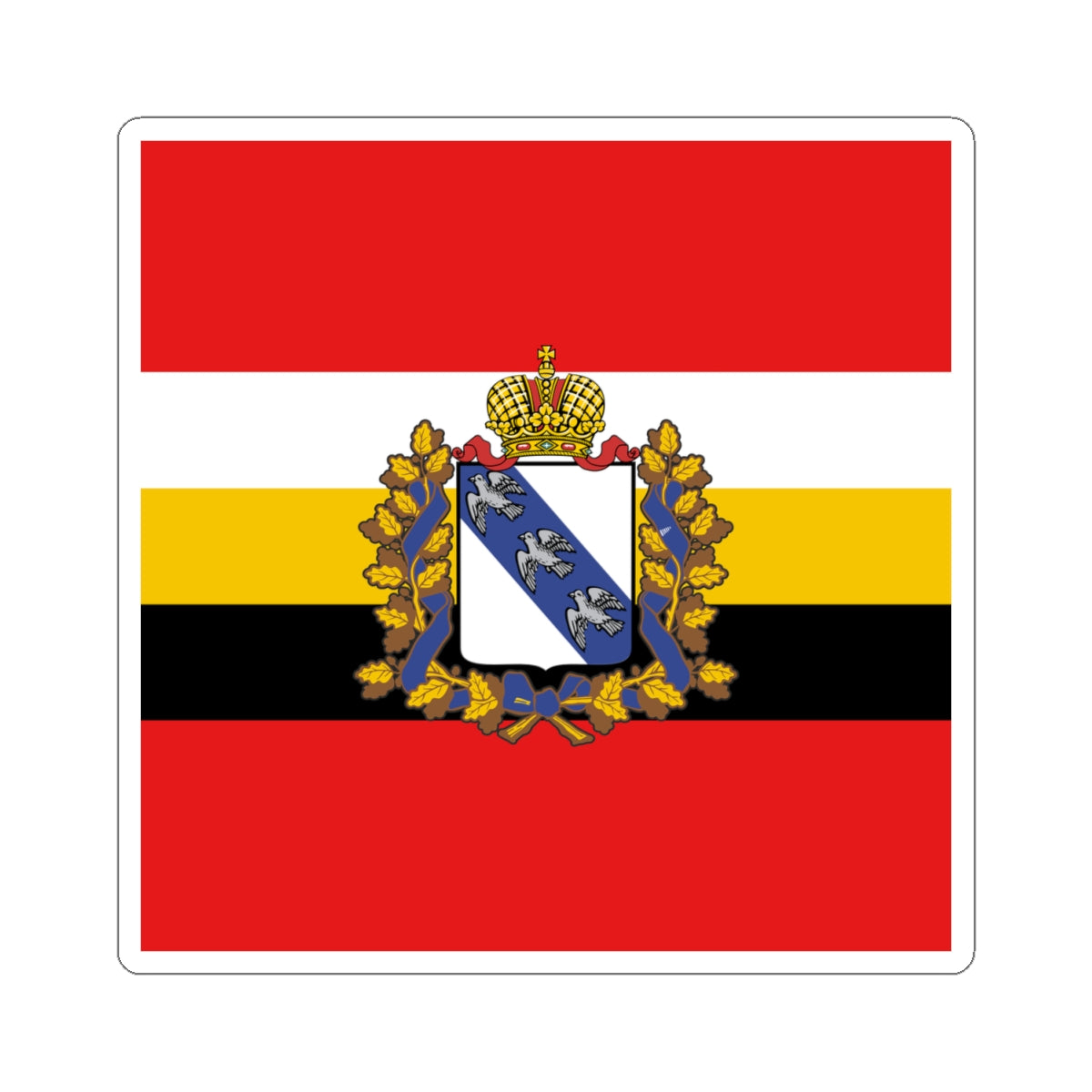 Standart of governor Kursk oblast (Russia) STICKER Vinyl Kiss-Cut Decal