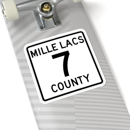 Mille Lacs County 7 MN (Minnesota) (Road Sign) STICKER Vinyl Kiss-Cut Decal