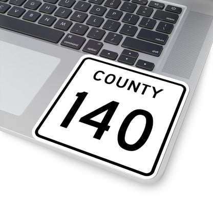 County 140 square (Minnesota) (Road Sign) STICKER Vinyl Kiss-Cut Decal