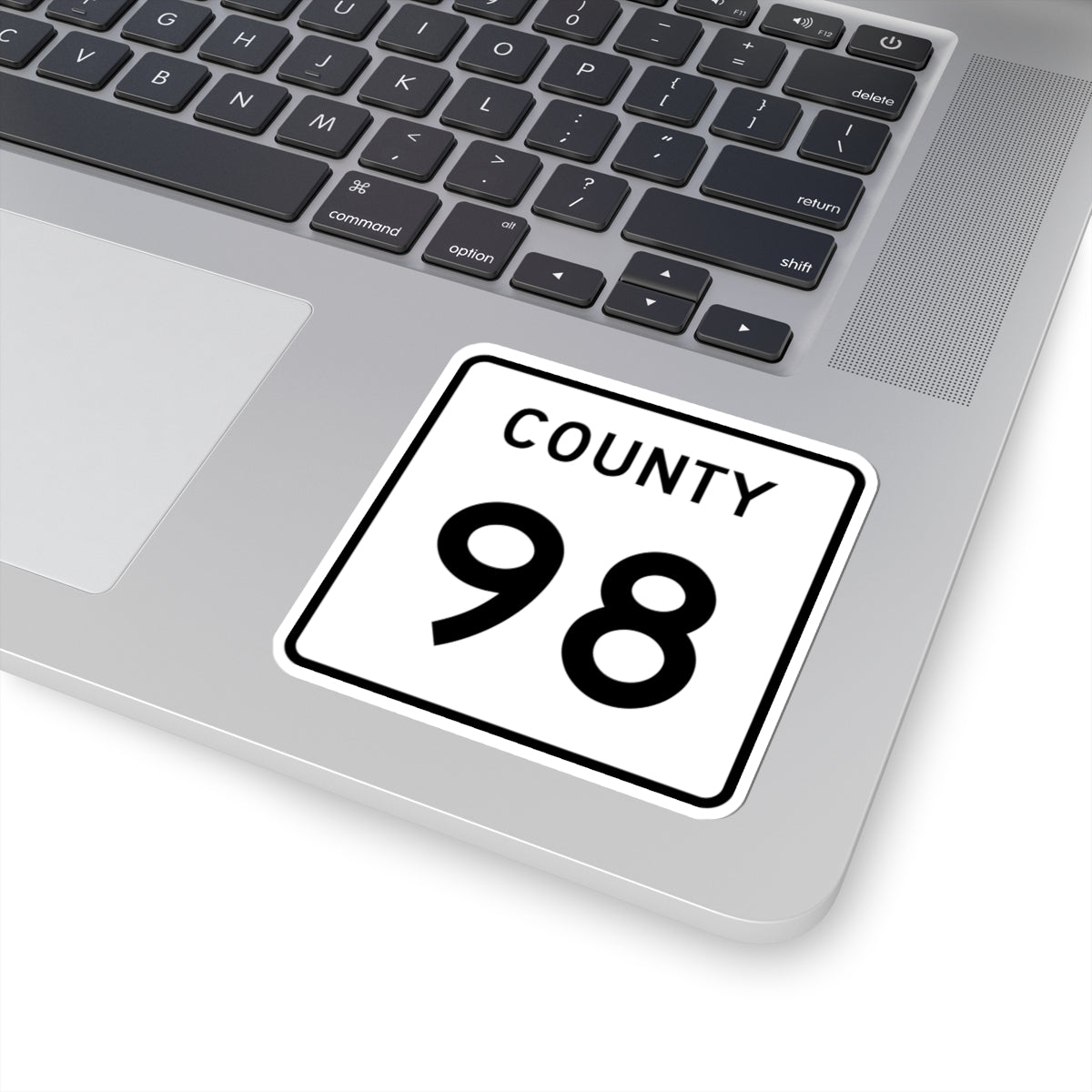 County 98 square (Minnesota) (Road Sign) STICKER Vinyl Kiss-Cut Decal