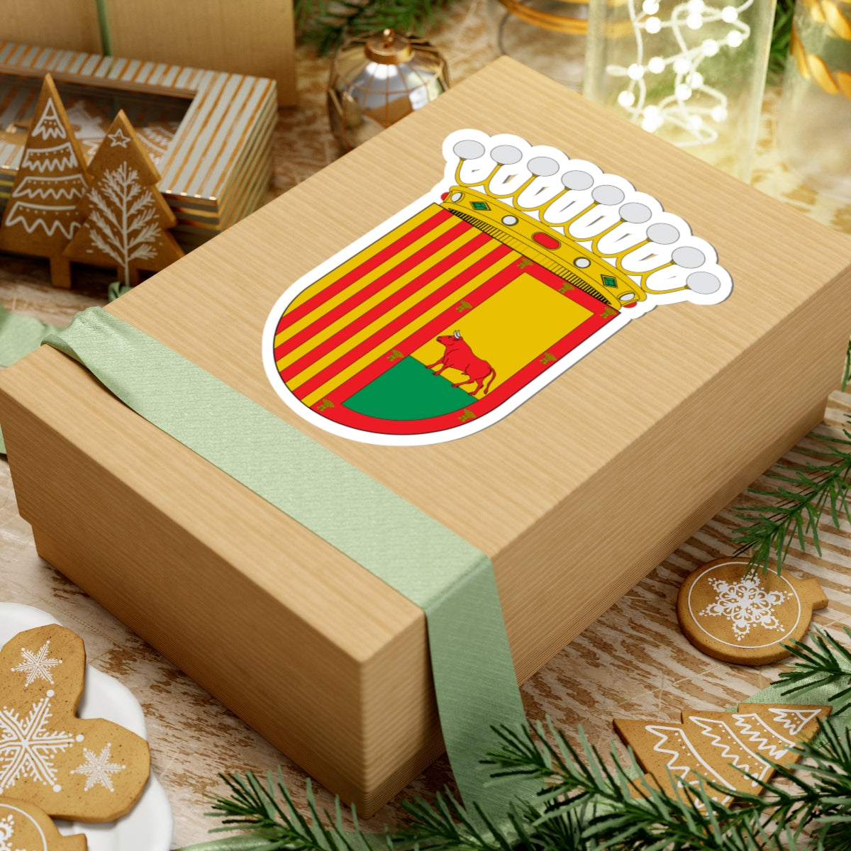 Escudo de Atarés (Spain) (Coat of Arms) STICKER Vinyl Kiss-Cut Decal