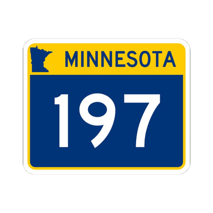 MN-197 wide (Minnesota) (Road Sign) STICKER Vinyl Kiss-Cut Decal