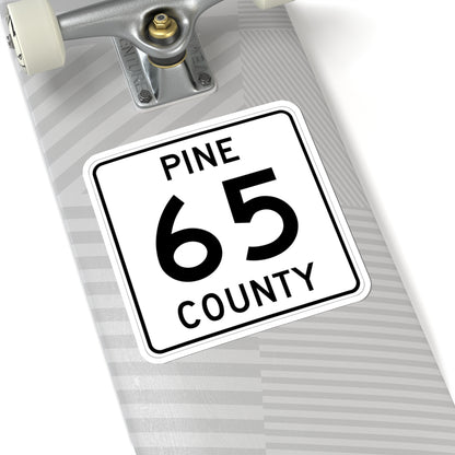 Pine County Route 65 MN (Minnesota) (Road Sign) STICKER Vinyl Kiss-Cut Decal