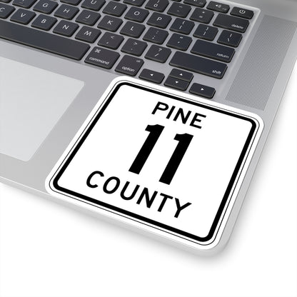 Pine County Route 11 MN (Minnesota) (Road Sign) STICKER Vinyl Kiss-Cut Decal