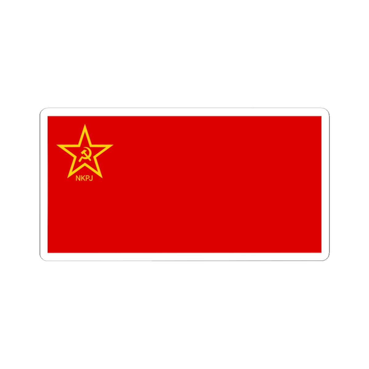 Flag of the New Communist Party of Yugoslavia 1990-1995 latin (Serbia) STICKER Vinyl Kiss-Cut Decal