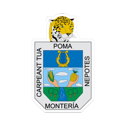 Escudo de Montería (Colombia) (Coat of Arms) STICKER Vinyl Kiss-Cut Decal
