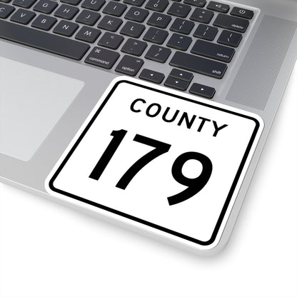 County 179 square (Minnesota) (Road Sign) STICKER Vinyl Kiss-Cut Decal