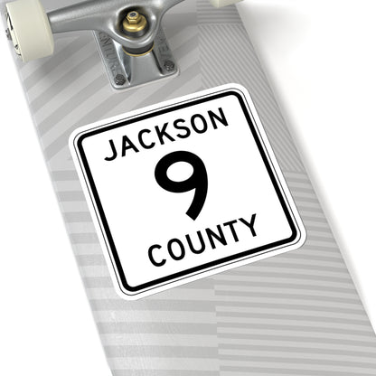 Jackson County Route 9 MN (Minnesota) (Road Sign) STICKER Vinyl Kiss-Cut Decal