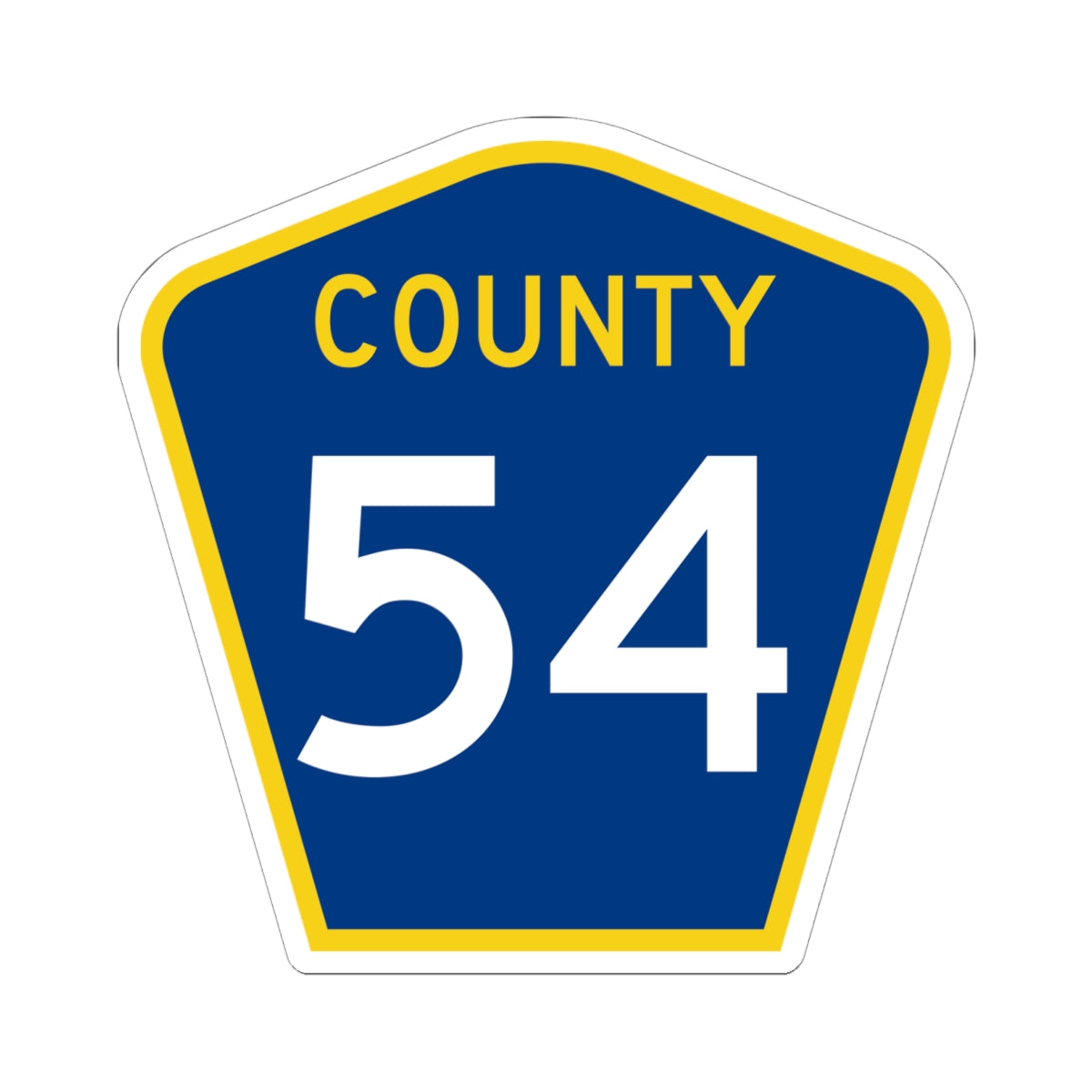 County 54 MN (Minnesota) (Road Sign) STICKER Vinyl Kiss-Cut Decal