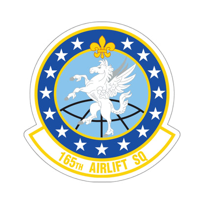 165 Airlift Squadron (U.S. Air Force) STICKER Vinyl Kiss-Cut Decal-4" × 4"-White-The Sticker Space