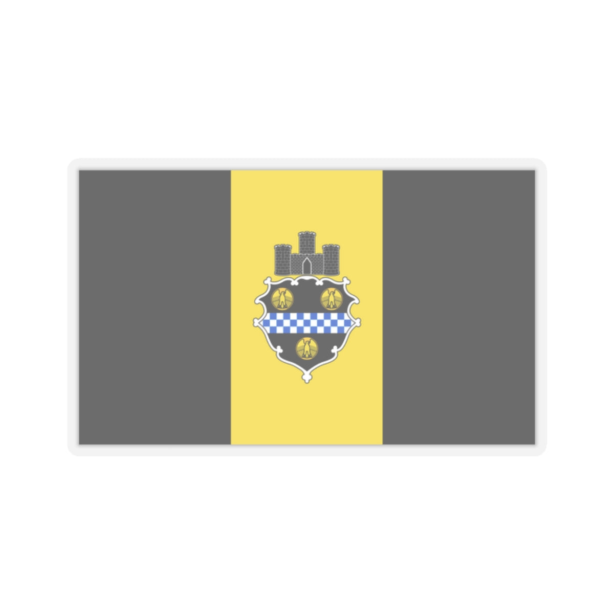 Flag of Pittsburgh, Pennsylvania - STICKER Vinyl Kiss-Cut Decal