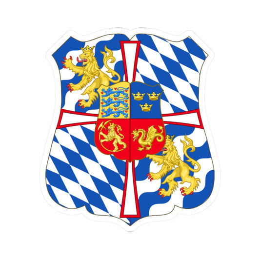 Royal Arms of Norway Denmark  Sweden 1442-1448 (Sweden) (Coat of Arms) STICKER Vinyl Kiss-Cut Decal